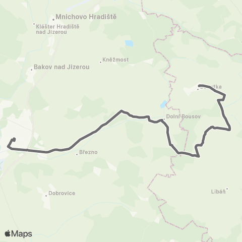 PID Mladá Boleslav - Markvartice - Sobotka map