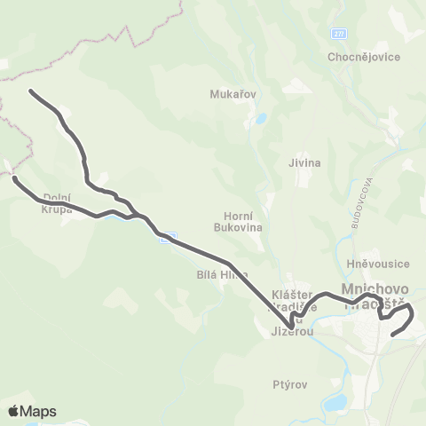 PID Mnichovo Hradiště - Dolní Krupá - Rokytá map