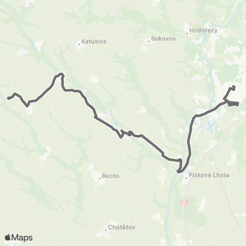 PID Mladá Boleslav - Doubravička - Boreč map