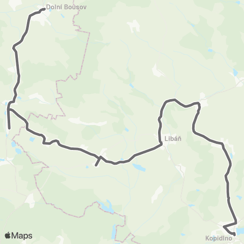 PID Kopidlno - Libáň - Dolní Bousov map