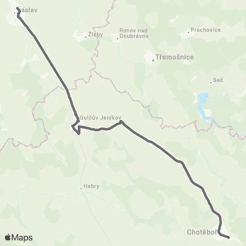 PID Čáslav - Bratčice - GolčůV Jeníkov - Chotěboř map