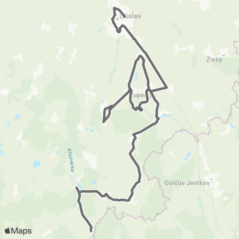PID Čáslav - Tupadly - Zbýšov map