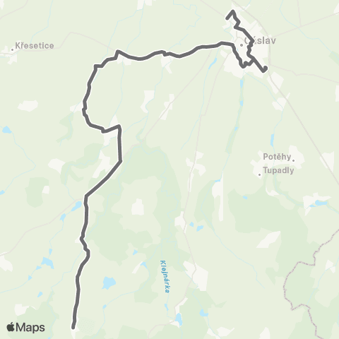 PID Čáslav - Kluky - Paběnice - Petrovice I map