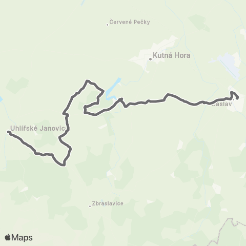 PID Čáslav - Malešov - Chlístovice - Uhlířské Janovice map