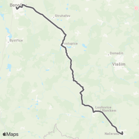 PID Benešov - Načeradec,Zdiměřice map