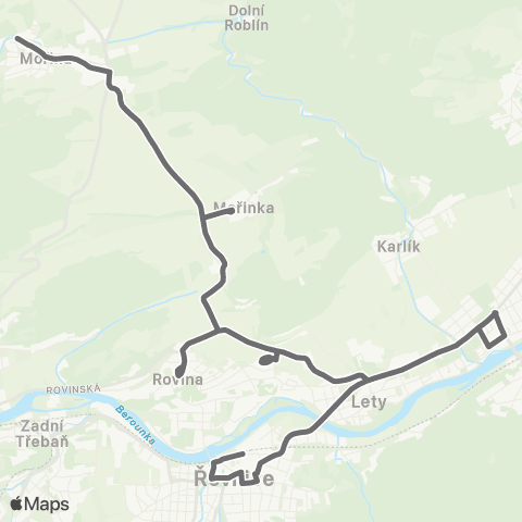 PID Řevnice - Mořina map