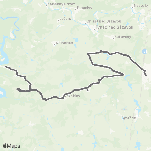 PID Benešov - Neveklov - Rabyně,Měřín map