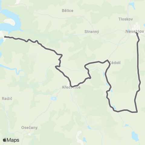 PID Neveklov - Křečovice map