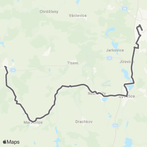 PID Benešov - Maršovice - Křečovice,Strážovice - Neveklov map