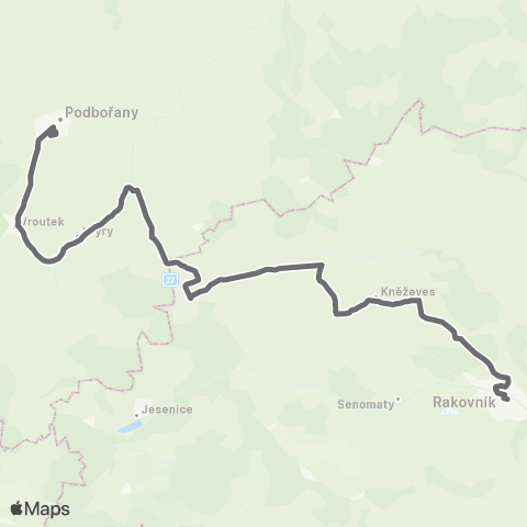 PID Rakovník - Podbořany map