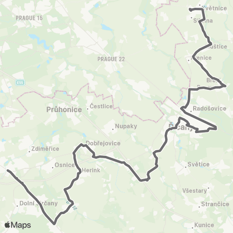 PID Sibřina - Říčany - Jesenice map