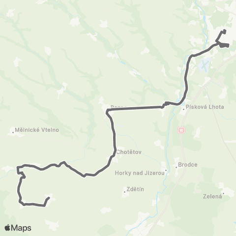 PID Mladá Boleslav - Kropáčova Vrutice - Dolní Slivno map