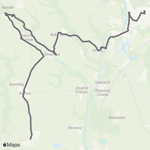PID Mladá Boleslav - Doubravička - Chotětov map