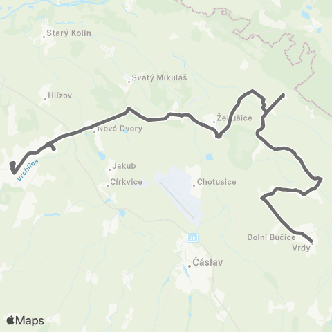PID Kutná Hora - Žehušice - Horka I - Vrdy map