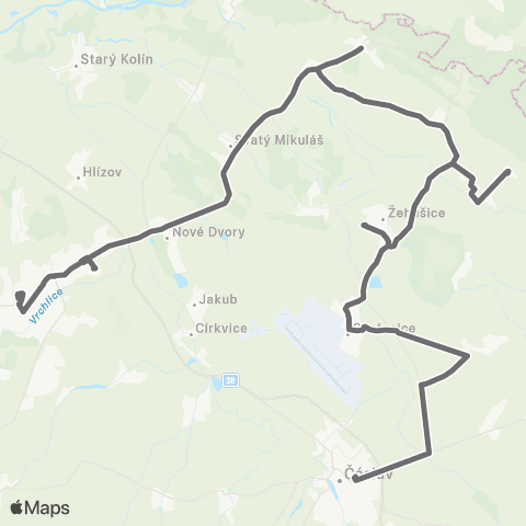 PID Čáslav - Žehušice - Bernardov - Kutná Hora map