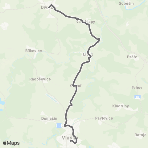 PID Vlašim - Libež - Divišov map