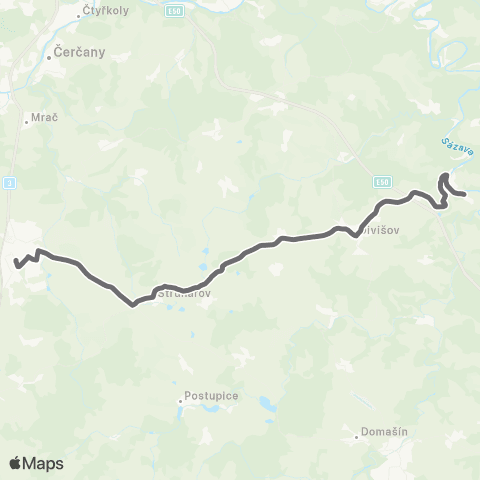 PID Benešov - Český Šternberk map