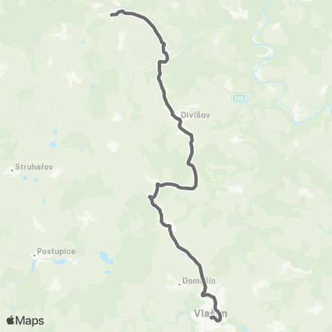 PID Vlašim - Radošovice - Divišov - Ostředek map