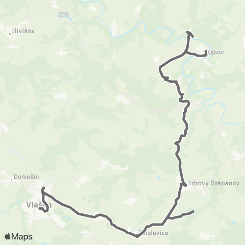 PID Vlašim - Trhový Štěpánov - Kácov map