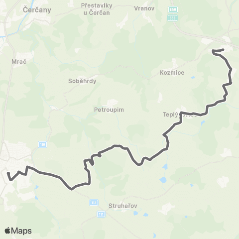 PID Benešov - Čakov - Ostředek map