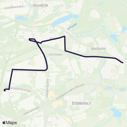 PID Depo Hostivař - Dolní Počernice map