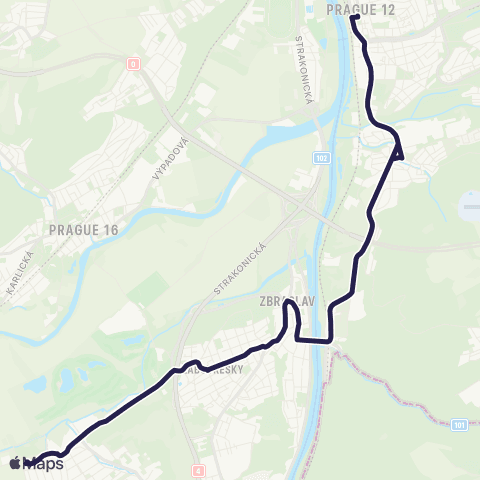 PID Obchodní Náměstí - Lipence map