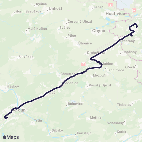 PID Praha,Sídliště Řepy - Beroun map