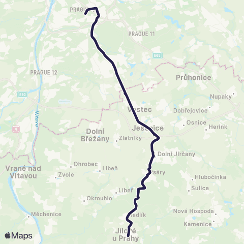 PID Praha,Budějovická - Jílové U Prahy map
