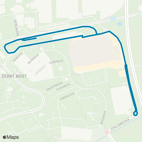 PID Černý Most - Ikea Černý Most - Černý Most map