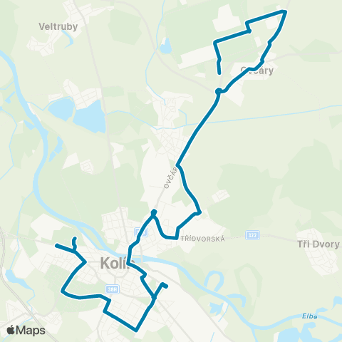 PID Mhd Benešov RŮŽová Mš Úsměv - Terminál - U Náhonu map