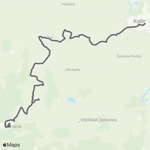 PID Kolín - Svojšice - Kouřim - Sázava map