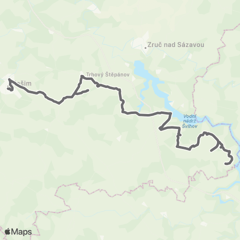 PID Vlašim - Trhový Štěpánov - Snět map