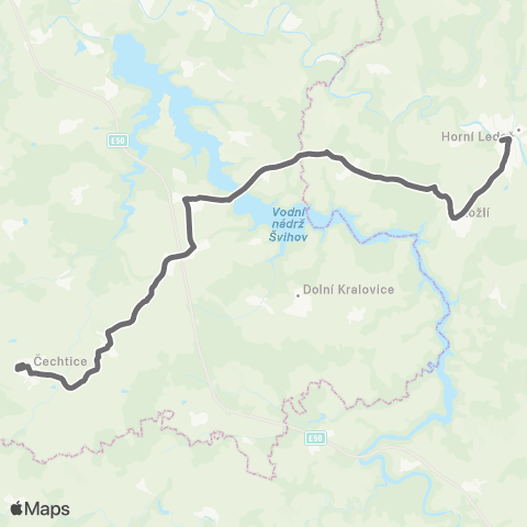 PID Čechtice - Dolní Kralovice - Ledeč Nad Sázavou map