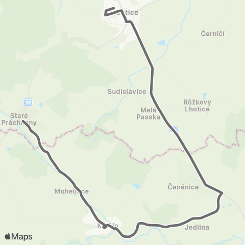 PID Čechtice - Čechtice,Staré Práchňany - Čáslavsko map