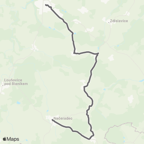 PID Vlašim - Pravonín - Načeradec map