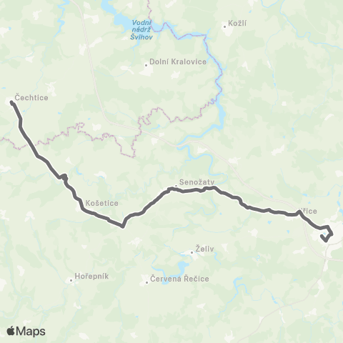 PID Čechtice - Humpolec map