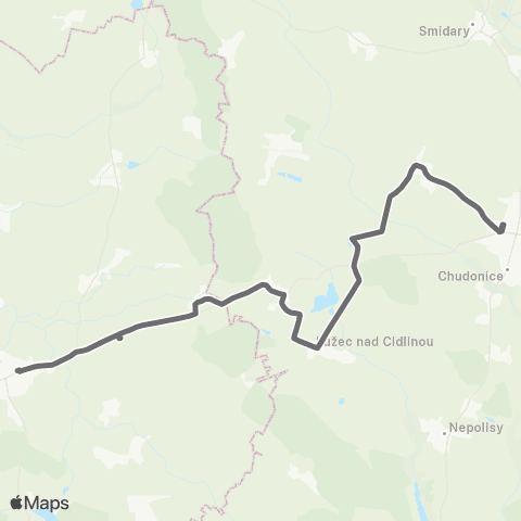 PID Nový Bydžov-Městec Králové map