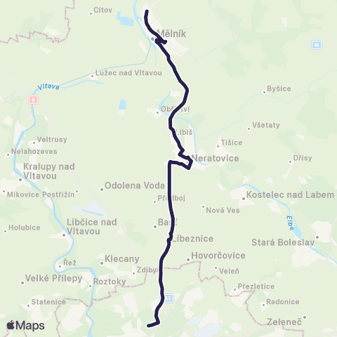 PID Praha,Třebenická - Mělník,Mlazice map