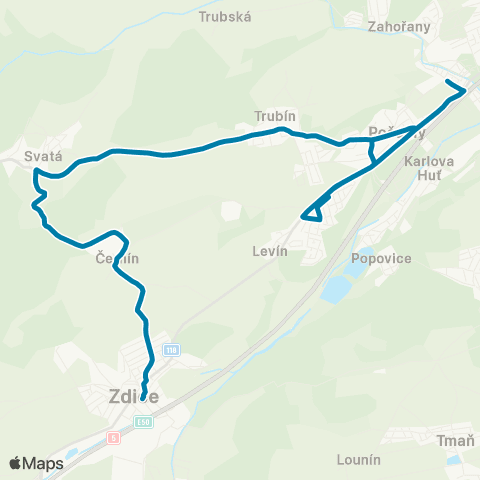 PID KrálůV DvůR - KrálůV DvůR,Levín - Zdice map
