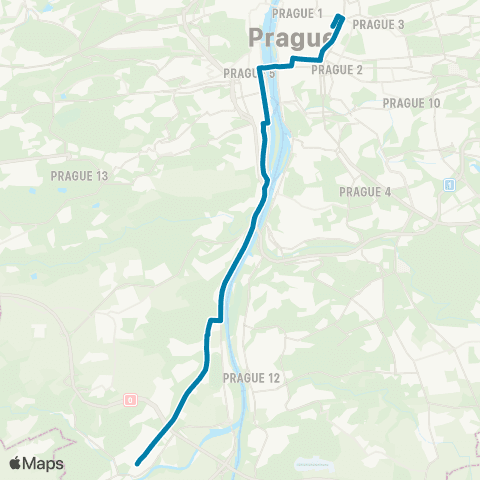 PID Praha,Nádraží Radotín - Praha,Hlavní Nádraží map