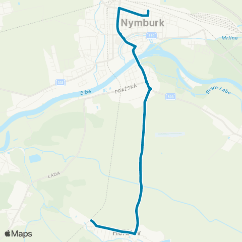 PID Nymburk - Hořátev map