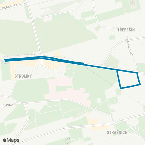 PID Olšanské Hřbitovy - Vozovna Strašnice map