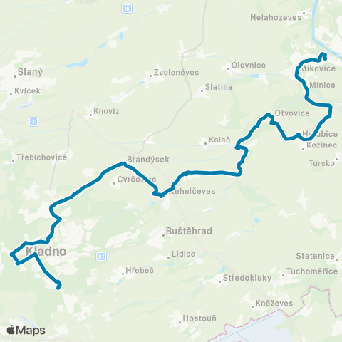 PID Kralupy N.Vlt.,Žel.St. - Kladno,Nádraží map