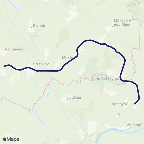 PID Vraňany - Straškov - Bříza Obec map