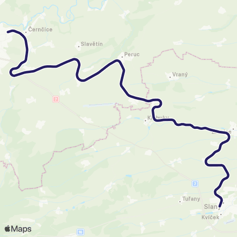 PID Slaný - Zlonice - Telce - Louny map