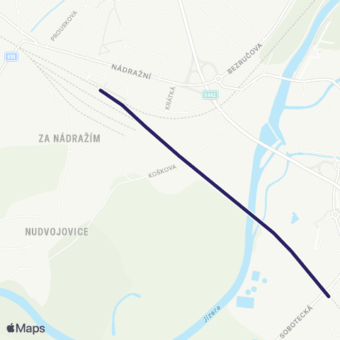 PID (Hradec Králové - Ostroměř - Jičín - ) Turnov Město - Turnov map