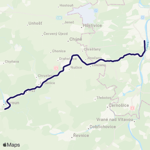 PID Praha - Rudná U Prahy - Beroun map