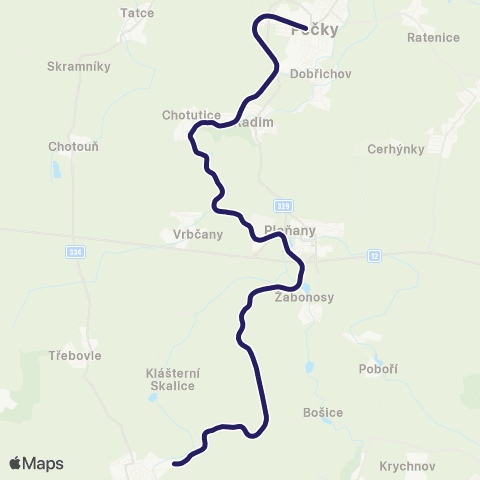 PID Pečky - Bošice - Kouřim map