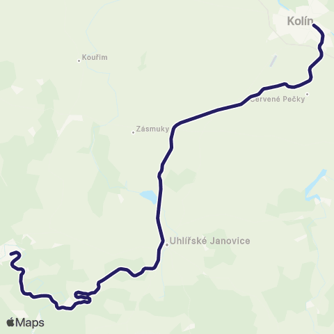 PID Kolín - Bečváry - Ledečko - Sázava map