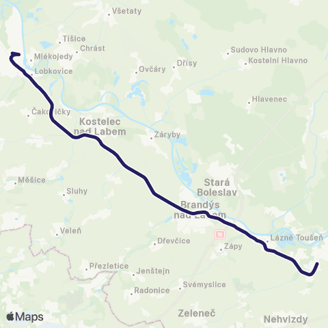 PID Čelákovice - Brandýs Nad Labem - Neratovice map